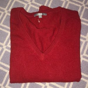 Uniqlo red V neck